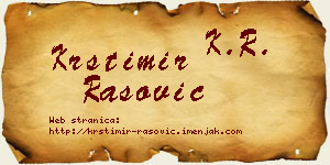 Krstimir Rašović vizit kartica